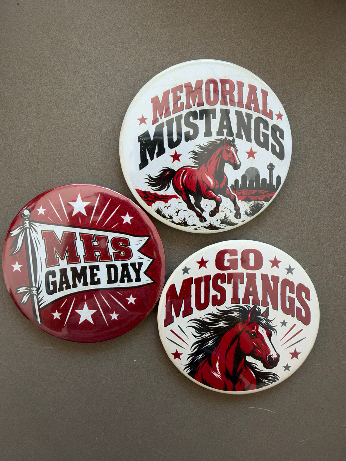 Memorial Game Day Button 3-Packs